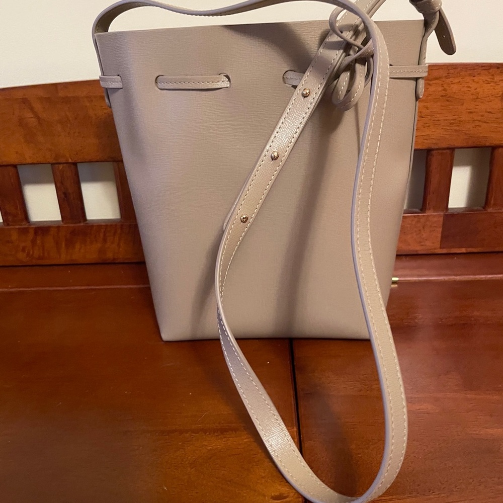 Mansur Gavriel Taupe Bucket Crossbody Bag